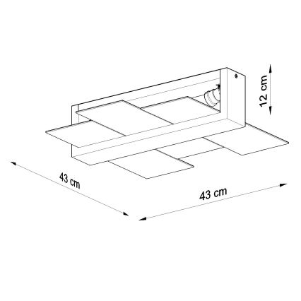 Brilagi -  LED Stropní svítidlo HERA 2xE27/7,5W/230V wenge