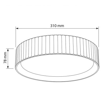 Brilagi - LED Stropní svítidlo LUCIA LED/24W/230V pr. 31 cm černá