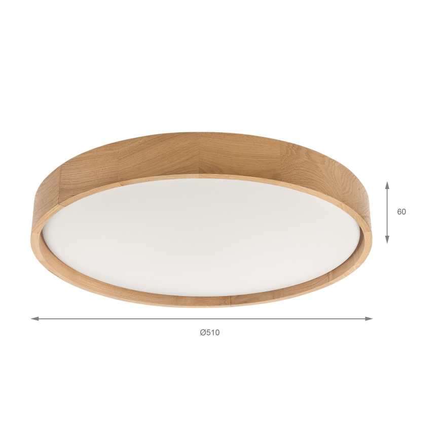 Brilagi - LED Stropní svítidlo MANAROLA PLAIN LED/36W/230V 3000K pr. 48 cm dub