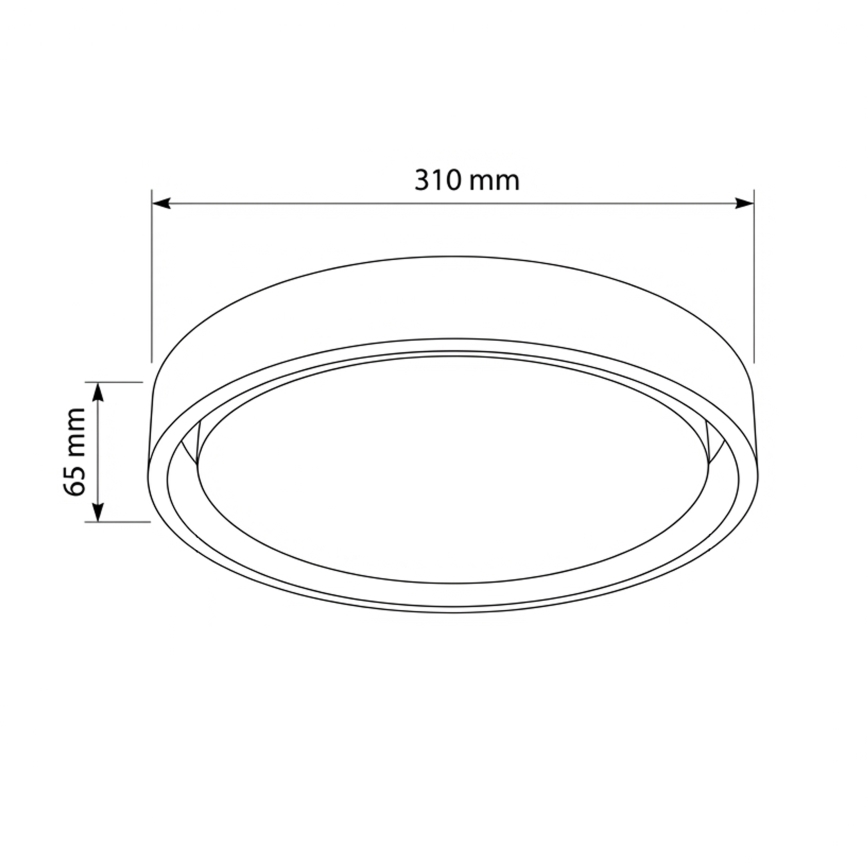 Brilagi - LED Stropní svítidlo MATTEO LED/24W/230V pr. 31 cm tyrkysová