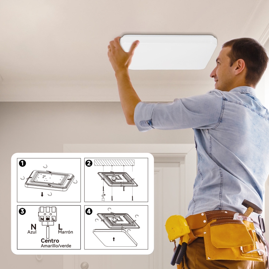 Brilagi - LED Stropní svítidlo MILKY WAY LED/24W/230V 3000K 37x37 cm