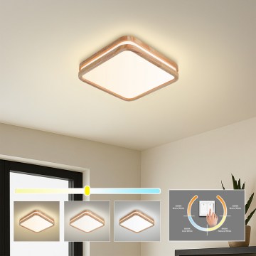 Brilagi - LED Stropní svítidlo MOLINA SQUARE LED/32W/230V 3000/4000/6000K dub 30x30 cm