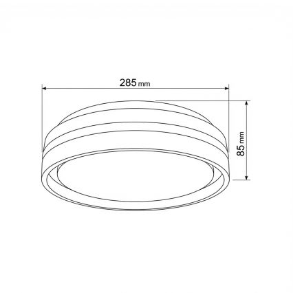 Brilagi - LED Stropní svítidlo NAOMI LED/24W/230V pr. 28,5 cm černá