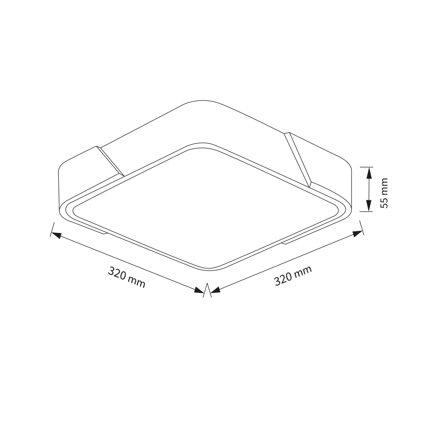 Brilagi - LED Stropní svítidlo PILANA LED/24W/230V dub/bílá 32x32 cm