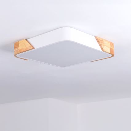Brilagi - LED Stropní svítidlo PILANA LED/24W/230V dub/bílá 32x32 cm
