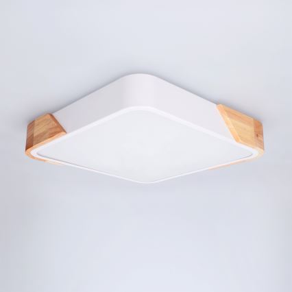 Brilagi - LED Stropní svítidlo PILANA LED/24W/230V dub/bílá 32x32 cm