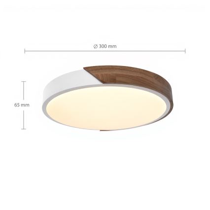 Brilagi - LED Stropní svítidlo PILANA LED/24W/230V dub/bílá pr. 30 cm