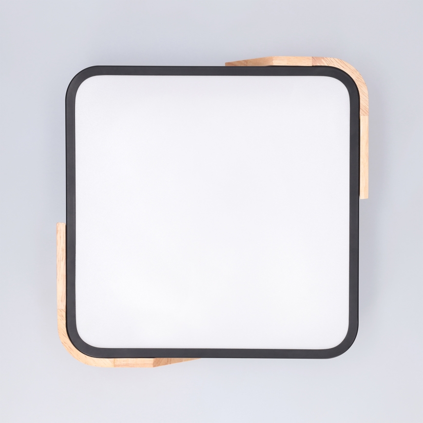 Brilagi - LED Stropní svítidlo PILANA LED/24W/230V dub/černá 32x32 cm