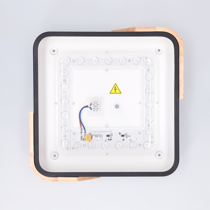Brilagi - LED Stropní svítidlo PILANA LED/24W/230V dub/černá 32x32 cm