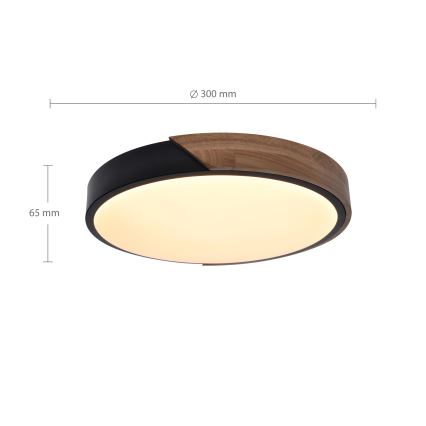 Brilagi - LED Stropní svítidlo PILANA LED/24W/230V dub pr. 30 cm