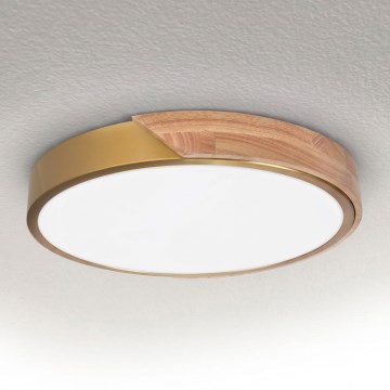 BRILAGI - LED Stropní svítidlo PILANA LED/24W/230V dub/zlatá pr. 30 cm