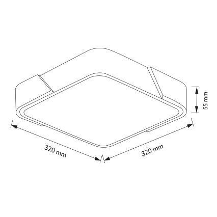 BRILAGI - LED Stropní svítidlo PILANA SQUARE LED/24W/230V dub/béžová 32x32 cm