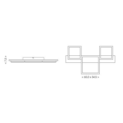 Brilagi - LED Stropní svítidlo PLANK LED/30W/230V 4000K 34,5x65 cm dřevo