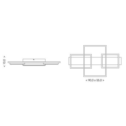 BRILAGI - LED Stropní svítidlo PLANK LED/35W/230V 4000K 55x90 cm dřevo