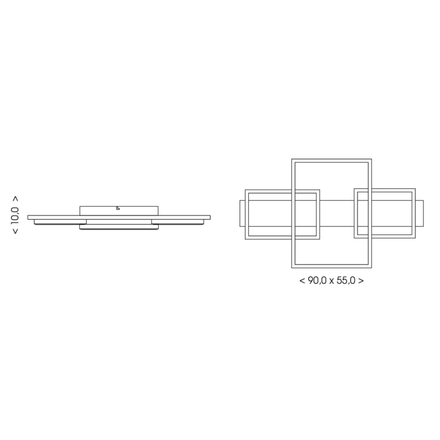 BRILAGI - LED Stropní svítidlo PLANK LED/35W/230V 4000K 55x90 cm dřevo