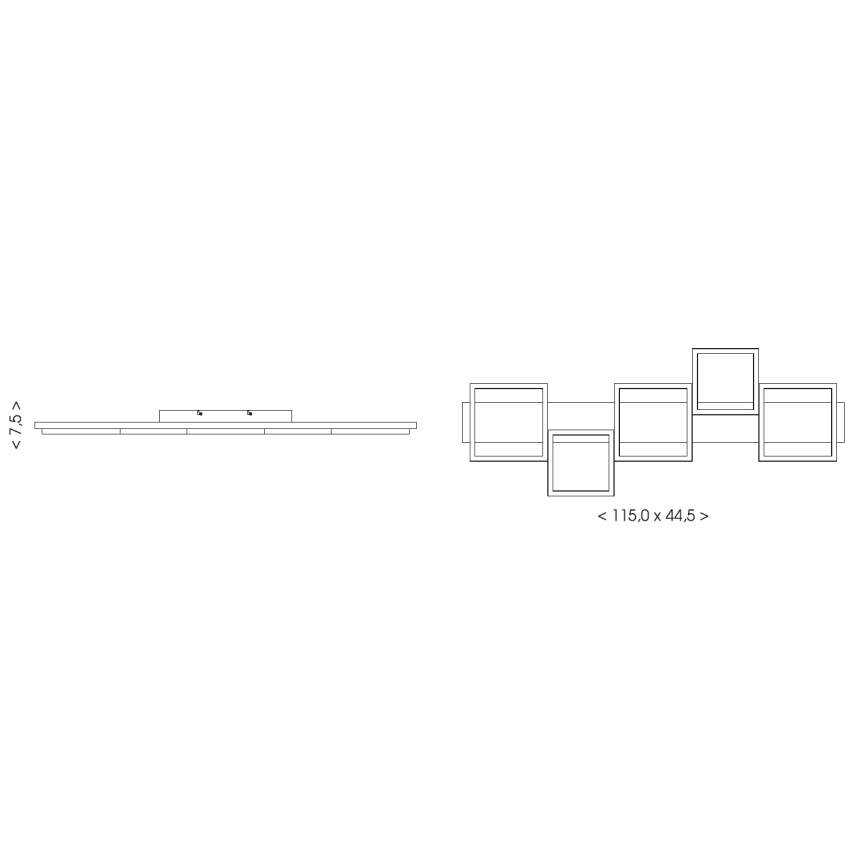 Brilagi - LED Stropní svítidlo PLANK LED/40W/230V 4000K 44,5x115 cm dřevo