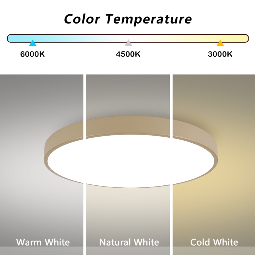 Brilagi - LED Stropní svítidlo POOL LED/100W/230V 3000/4000/6000K pr. 80 cm béžová