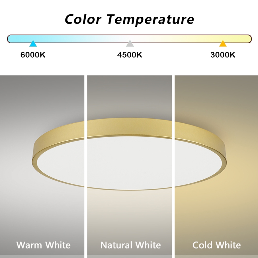 Brilagi - LED Stropní svítidlo POOL LED/128W/230V 3000/4000/6000K pr. 100 cm zlatá