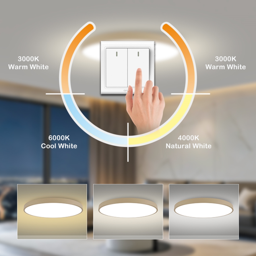 Brilagi - LED Stropní svítidlo POOL LED/128W/230V 3000/4500/6000K pr. 100 cm béžová