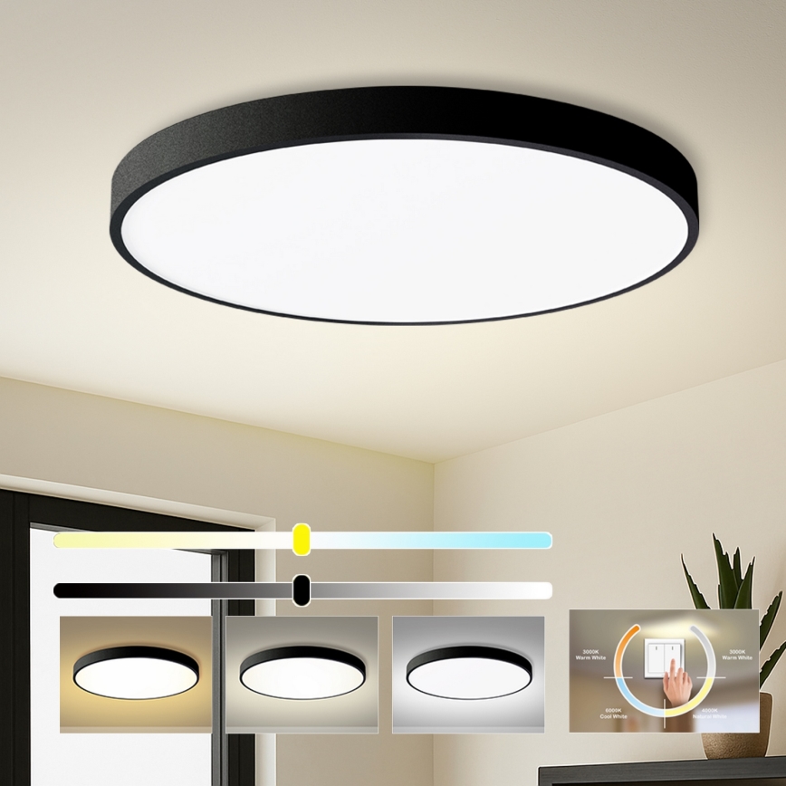 Brilagi - LED Stropní svítidlo POOL LED/128W/230V 3000/4500/6000K pr. 100 cm černá