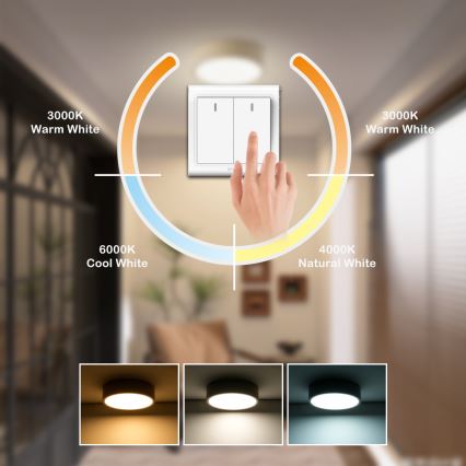 Brilagi - LED Stropní svítidlo POOL LED/18W/230V 3000/4500/6000K pr. 20 cm béžová