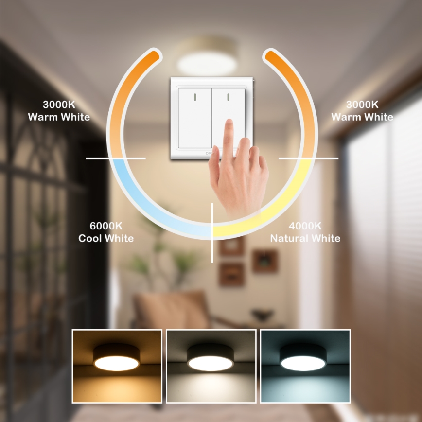 Brilagi - LED Stropní svítidlo POOL LED/18W/230V 3000/4500/6000K pr. 20 cm béžová