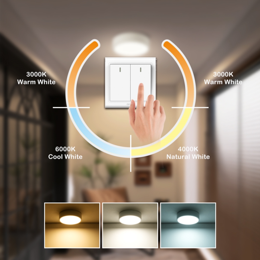 Brilagi - LED Stropní svítidlo POOL LED/18W/230V 3000/4500/6000K pr. 20 cm bílá