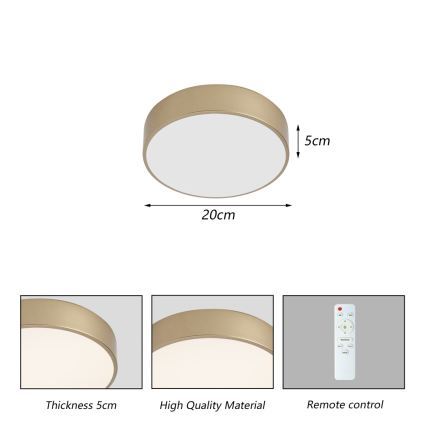 Brilagi - LED Stropní svítidlo POOL LED/24W/230V 3000/4000/6000K pr. 20 cm zlatá