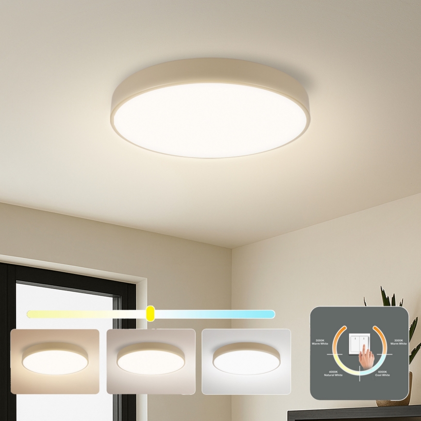 Brilagi - LED Stropní svítidlo POOL LED/36W/230V 3000/4500/6000K pr. 30 cm béžová