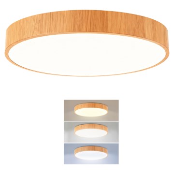 Brilagi - LED Stropní svítidlo POOL LED/48W/230V 3000/4000/6000K pr. 40 cm dekor dřeva