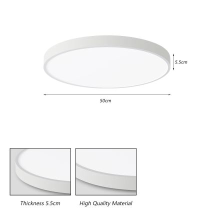 Brilagi - LED Stropní svítidlo POOL LED/60W/230V 3000/4000/6000K 50 cm bílá
