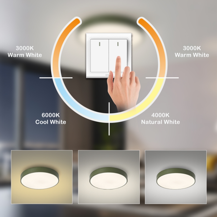 Brilagi - LED Stropní svítidlo POOL LED/60W/230V 3000/4000/6000K pr. 50 cm zelená