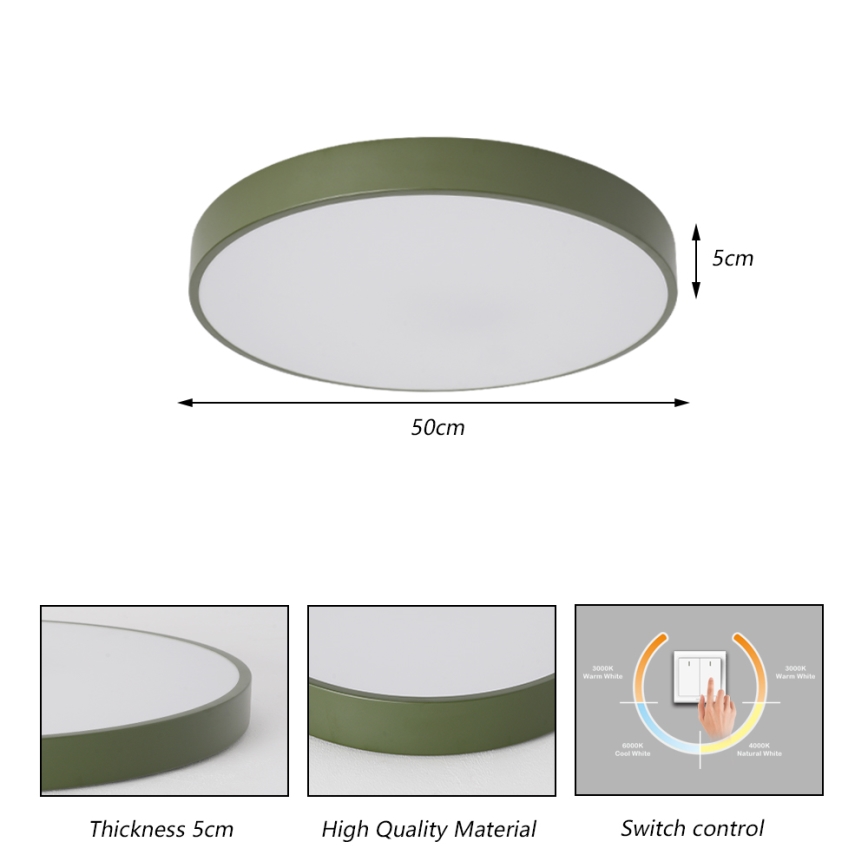 Brilagi - LED Stropní svítidlo POOL LED/60W/230V 3000/4000/6000K pr. 50 cm zelená