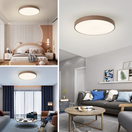 Brilagi - LED Stropní svítidlo POOL LED/60W/230V 3000/4000/6000K pr. 60 cm hnědá