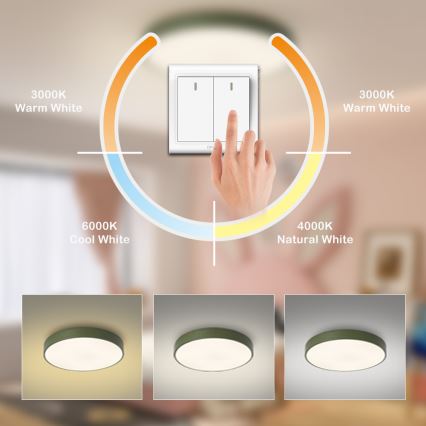 Brilagi - LED Stropní svítidlo POOL LED/60W/230V 3000/4000/6000K pr. 60 cm zelená