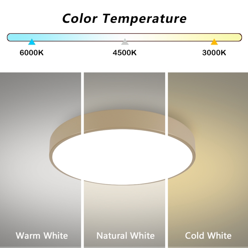 Brilagi - LED Stropní svítidlo POOL LED/60W/230V 3000/4500/6000K pr. 60 cm béžová