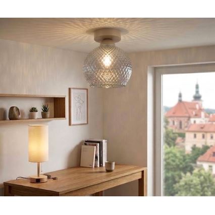 BRILAGI - LED Stropní svítidlo RETRO GLASS 1xE27/60W/230V pr. 18 cm béžová/kouřová šedá