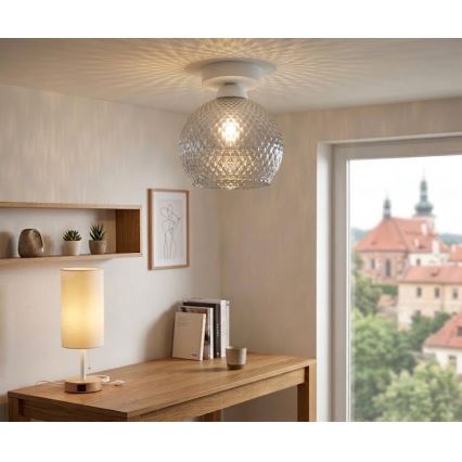 BRILAGI - LED Stropní svítidlo RETRO GLASS 1xE27/60W/230V pr. 18 cm bílá/kouřová šedá