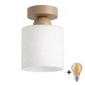 BRILAGI - LED Stropní svítidlo RETRO GLASS 1xE27/60W/230V pr. 10 cm béžová/bílá
