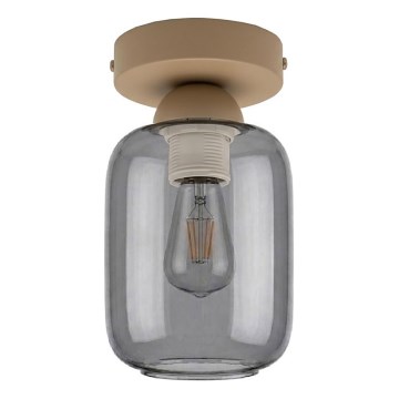 BRILAGI - LED Stropní svítidlo RETRO GLASS 1xE27/60W/230V pr. 14 cm béžová/kouřová šedá