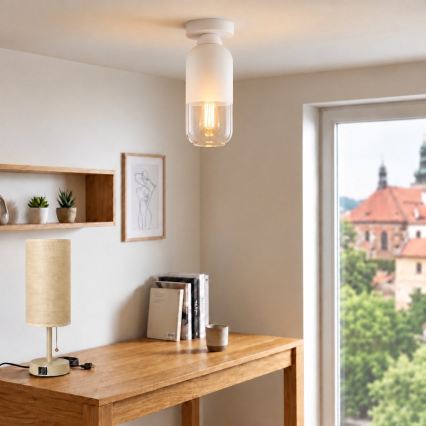 BRILAGI - LED Stropní svítidlo RETRO GLASS 1xE27/60W/230V pr. 14 cm bílá