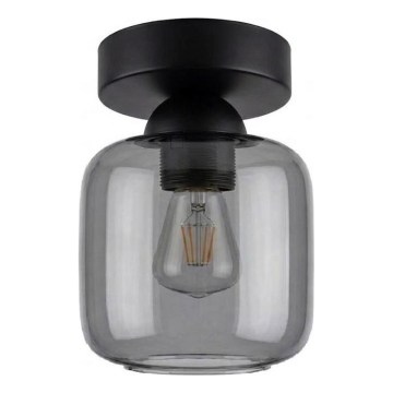 BRILAGI - LED Stropní svítidlo RETRO GLASS 1xE27/60W/230V pr. 14 cm černá/kouřová šedá