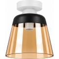 BRILAGI - LED Stropní svítidlo RETRO GLASS 1xE27/60W/230V pr. 15,5 cm bílá/kouřová béžová