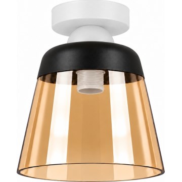BRILAGI - LED Stropní svítidlo RETRO GLASS 1xE27/60W/230V pr. 15,5 cm bílá/kouřová béžová