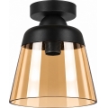 BRILAGI - LED Stropní svítidlo RETRO GLASS 1xE27/60W/230V pr. 15,5 cm černá/kouřová béžová