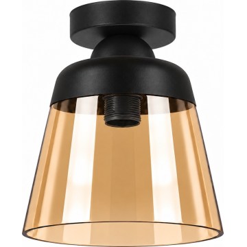 BRILAGI - LED Stropní svítidlo RETRO GLASS 1xE27/60W/230V pr. 15,5 cm černá/kouřová béžová