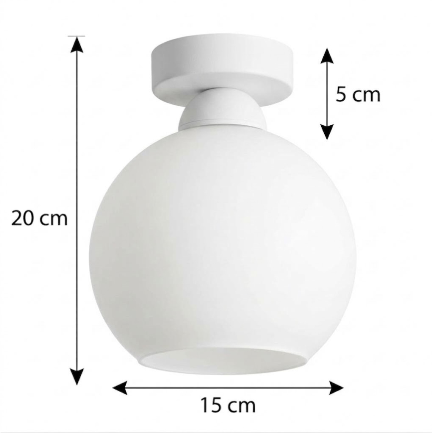 BRILAGI - LED Stropní svítidlo RETRO GLASS 1xE27/60W/230V pr. 15 cm bílá