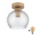 BRILAGI - LED Stropní svítidlo RETRO GLASS 1xE27/60W/230V pr. 18 cm béžová/kouřová šedá