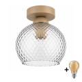 BRILAGI - LED Stropní svítidlo RETRO GLASS 1xE27/60W/230V pr. 18 cm béžová/kouřová šedá