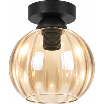 BRILAGI - LED Stropní svítidlo RETRO GLASS 1xE27/60W/230V pr. 18 cm černá/kouřová béžová